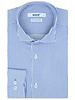 XOOS Chemise homme bleue à rayures blanches (Double Retors)