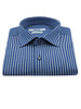 XOOS Men's dark blue striped dress shirt (Double Twisted)