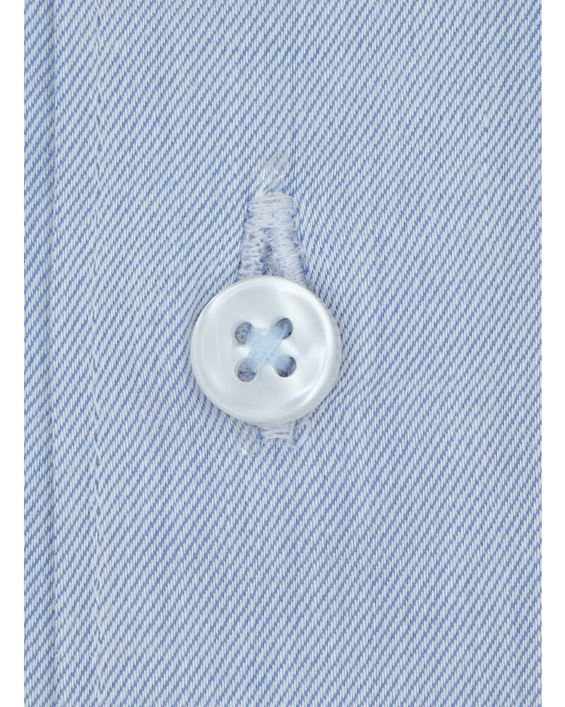 XOOS Chemise homme financière ciel à col Full Spread (Double Retors)