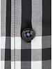 XOOS Chemise homme en tartan noir et mauve (Double Retors)