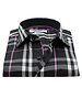 XOOS Black and mauve tartan body dress shirt (Double Twisted)
