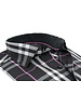XOOS Black and mauve tartan body dress shirt (Double Twisted)