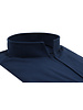 XOOS Men's navy woven dress shirt with straight open collar (Double Twisted)