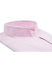XOOS Men's popleen cotton pink dress shirt with straight open collar (Double Twisted)
