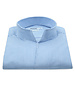 XOOS Men's light blue striped dress shirt with straight open collar (Double Twisted)