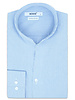 XOOS Men's light blue striped dress shirt with straight open collar (Double Twisted)