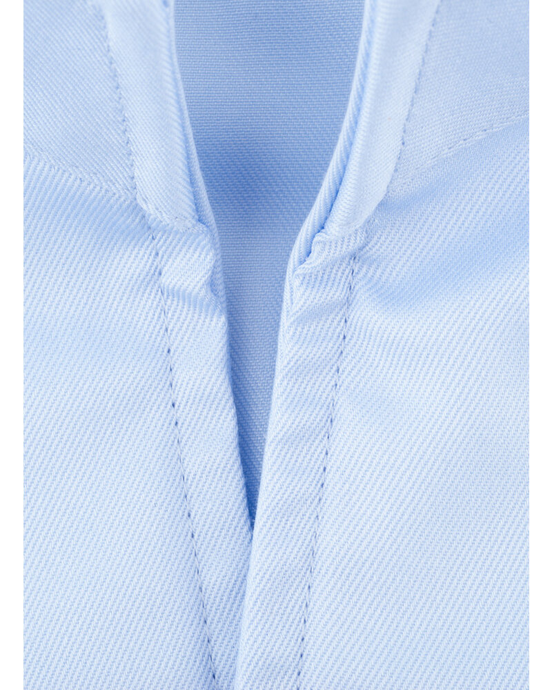 XOOS Chemise homme en gabardine ciel et col droit ouvert (Double Retors)