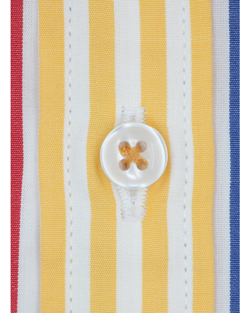 XOOS Men's multicolore striped patchwork shirt