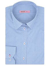 XOOS Women's light blue striped blouse