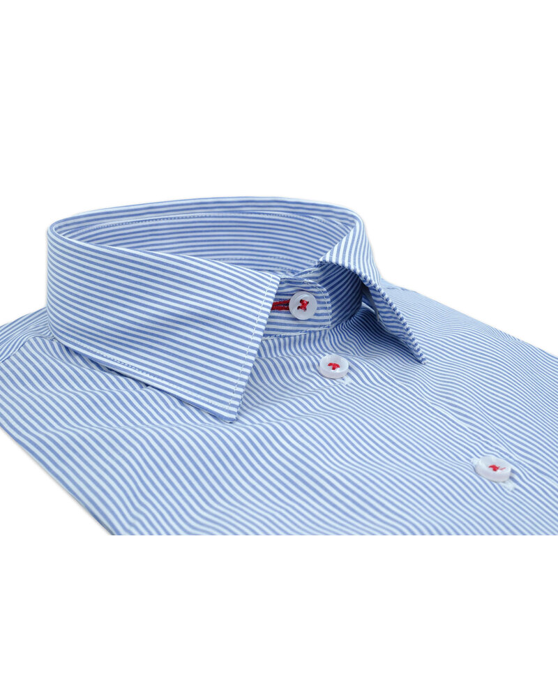 XOOS Women's light blue striped blouse