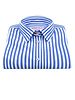 XOOS Women's light blue stick striped blouse