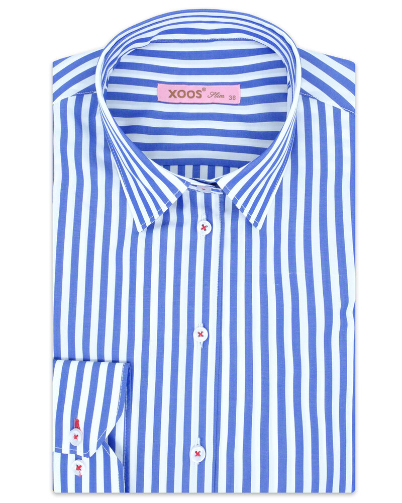 XOOS Women's light blue stick striped blouse