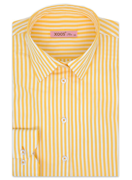 XOOS Women's yellow stick striped blouse
