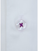 XOOS Chemise homme blanche à doublure florale rose (Double Retors)