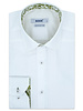 XOOS Chemise homme blanche à doublure florale verte (Double Retors)