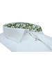XOOS Chemise homme blanche à doublure florale verte (Double Retors)