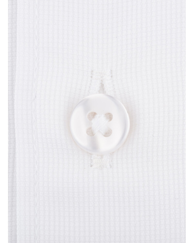 XOOS Chemise homme blanche à poignets mousquetaire et col Italien (Double Retors)