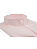 XOOS Men's pink gabardeen cotton dress shirt with straight open collar (Double Twisted)