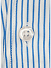 XOOS Men's blue striped dress shirt with straight open collar (Double twisted)