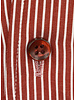 XOOS Men's burgundy striped dress shirt with straight open collar (Double twisted)
