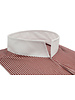 XOOS Chemise homme à rayure bourgogne et col blanc ouvert (Double Retors)