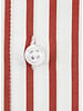 XOOS Chemise homme blanche à rayures baton rouge (Double Retors)
