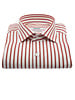 XOOS Chemise homme blanche à rayures baton rouge (Double Retors)