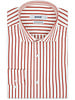 XOOS Chemise homme blanche à rayures baton rouge (Double Retors)