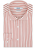 XOOS Men's Red stick striped dress shirt (Double twisted)