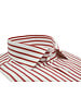 XOOS Chemise homme blanche à rayures baton rouge (Double Retors)