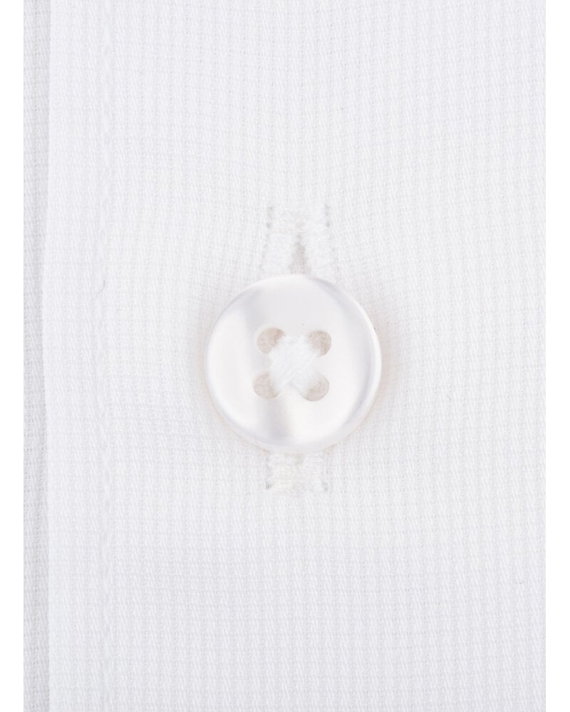 XOOS Chemise homme blanche à poignets mousquetaire et col Italien (Double Retors)