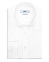 XOOS Men's white Cutaway Collar dress shirt  (Double Twisted honeycomb cotton)