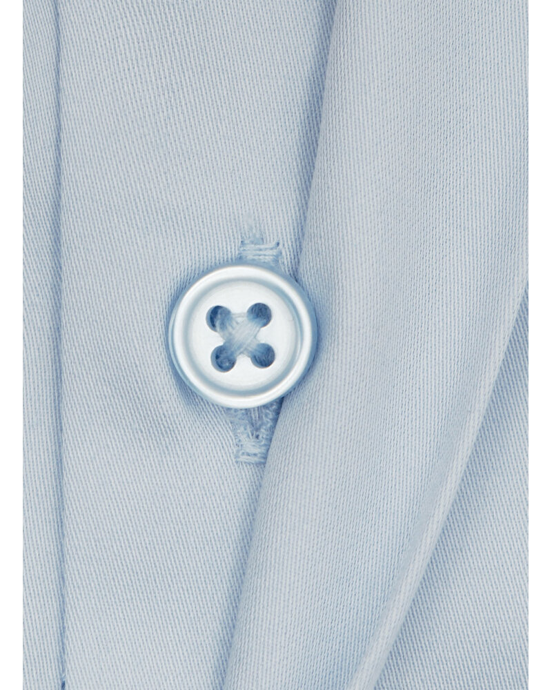 XOOS Men's blue shirt with French cuffs and hidden placket (Sateen cotton)