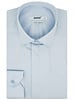 XOOS Men's blue shirt with French cuffs and hidden placket (Sateen cotton)