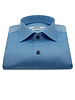 XOOS Men's blue Oxford dress shirt with navy buttons (Double Twisted)