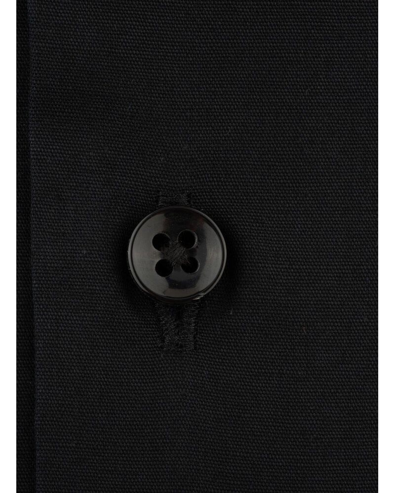 XOOS Chemise homme en popeline noire (Double Retors)