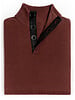 XOOS Pullover marron col bouton Heritage