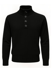 XOOS Black Heritage button-neck pullover