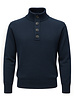 XOOS Navy blue Heritage button-neck pullover