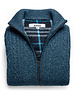 XOOS Indigo blue knitted zip cardigan