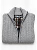 XOOS Cardigan zippé en tricot gris