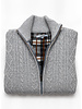 XOOS Gray knitted zip cardigan