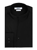 XOOS Chemise homme noire à col droit ouvert (Double Retors)
