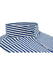 XOOS Chemise homme à rayures marine et à col droit ouvert (Double Retors)