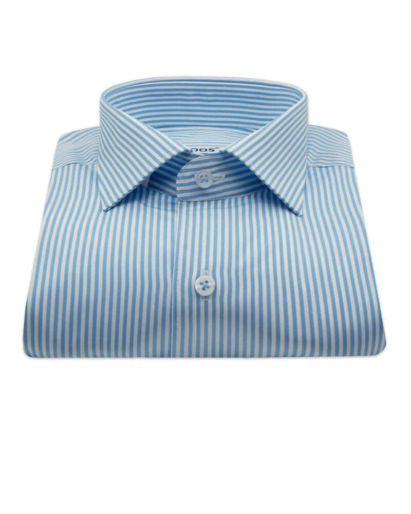 XOOS Men’s baby blue striped shirt (Double Twisted)