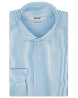 XOOS Men’s baby blue striped shirt (Double Twisted)