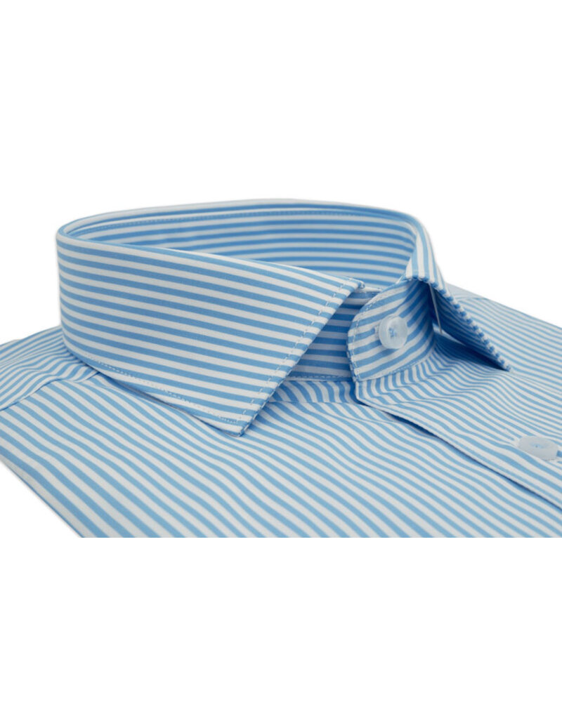 XOOS Men’s baby blue striped shirt (Double Twisted)