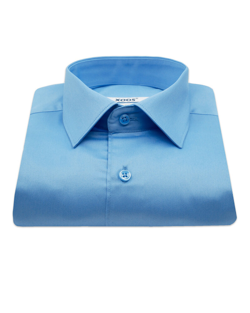 XOOS Men’s solid sky blue shirt