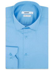 XOOS Chemise homme bleu ciel uni