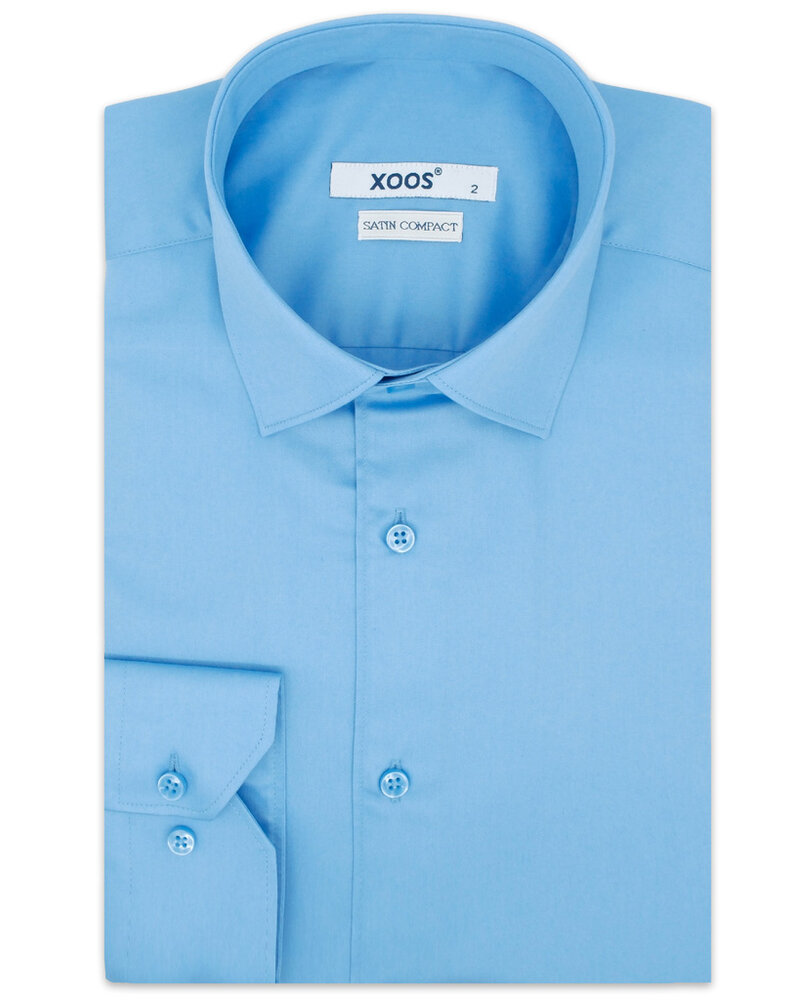 XOOS Men’s solid sky blue shirt